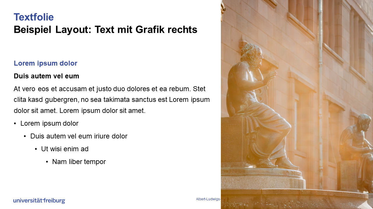 Vorlage Textfolie mit Grafik rechts